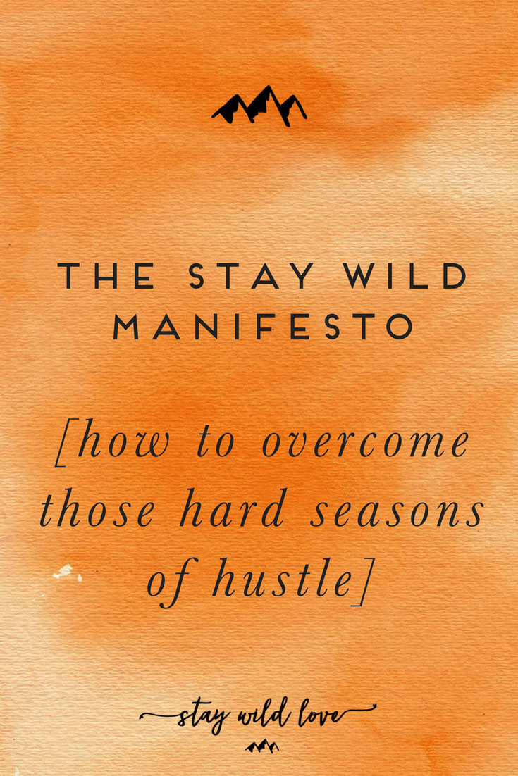 how to overcome a hard season in business, the stay wild love manifesto